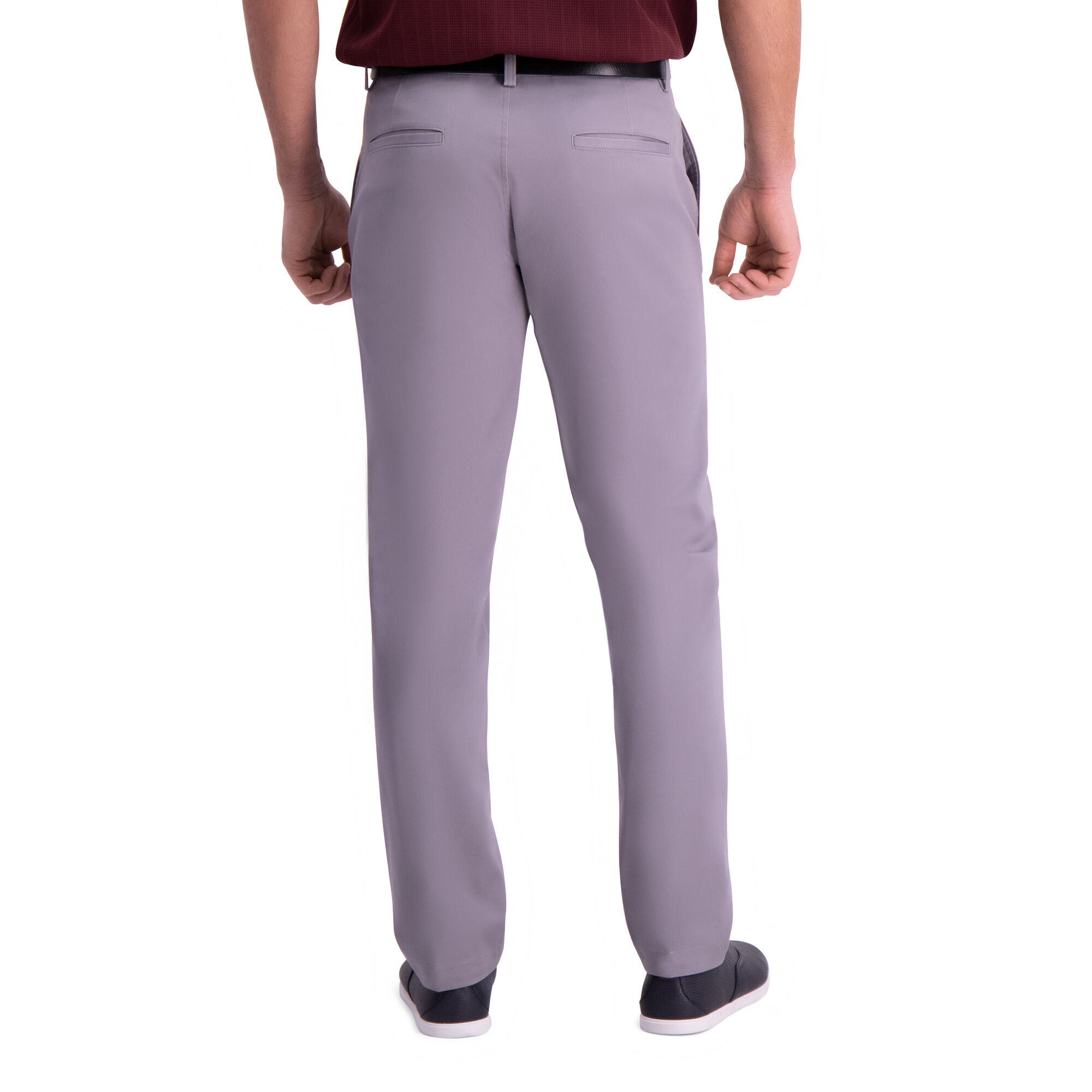 NEW Men's Haggar Premium Comfort Dress Pants Classic Fit Flat Front Stone